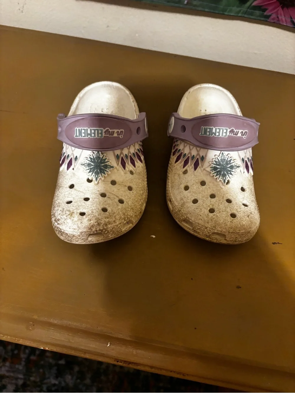 Crocs Kids Casual Waterproof Clog in Light Purple and Cream